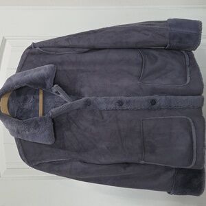 Brandon Thomas Slate Blue Reversible Jacket Womens Size Medium